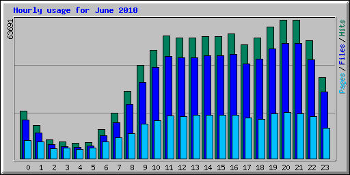 Hourly usage for June 2010