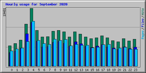 Hourly usage for September 2020