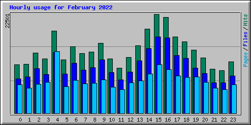 Hourly usage for February 2022
