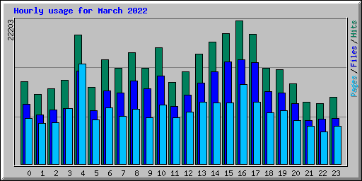 Hourly usage for March 2022