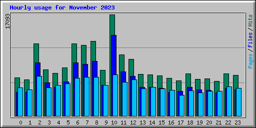 Hourly usage for November 2023