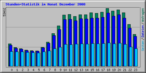 Stunden-Statistik im Monat Dezember 2008
