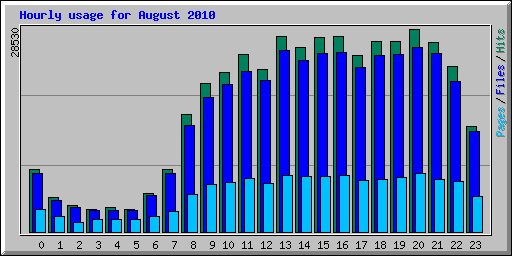 Hourly usage for August 2010