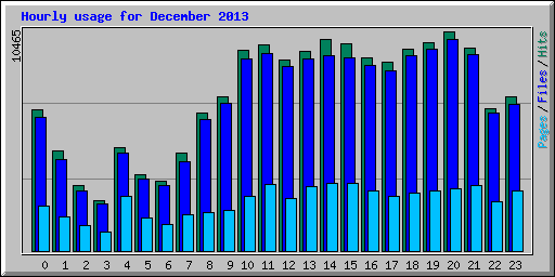Hourly usage for December 2013