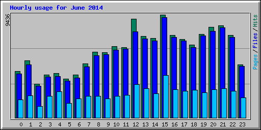 Hourly usage for June 2014