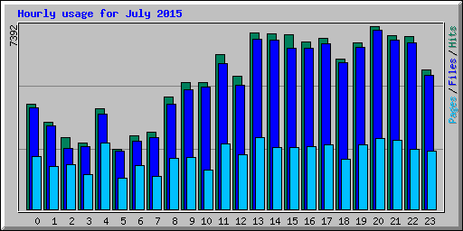 Hourly usage for July 2015