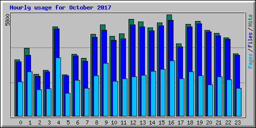 Hourly usage for October 2017