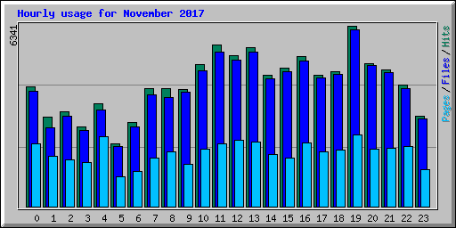 Hourly usage for November 2017