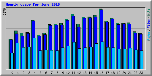 Hourly usage for June 2018