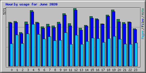 Hourly usage for June 2020