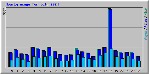 Hourly usage for July 2024