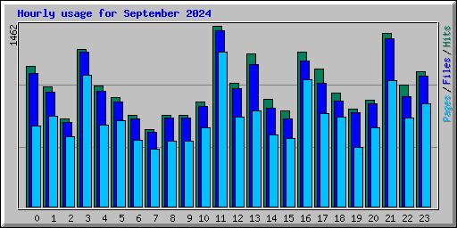 Hourly usage for September 2024