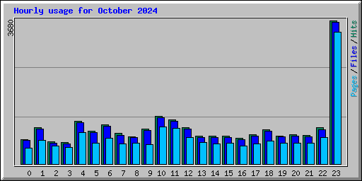 Hourly usage for October 2024