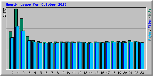 Hourly usage for October 2013
