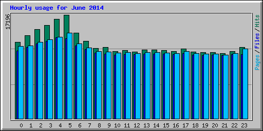 Hourly usage for June 2014