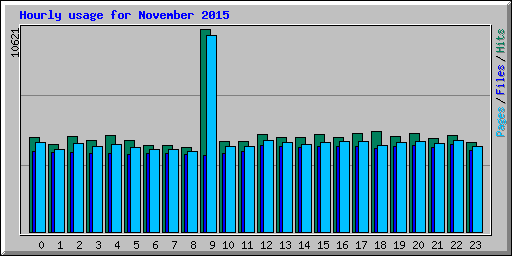 Hourly usage for November 2015