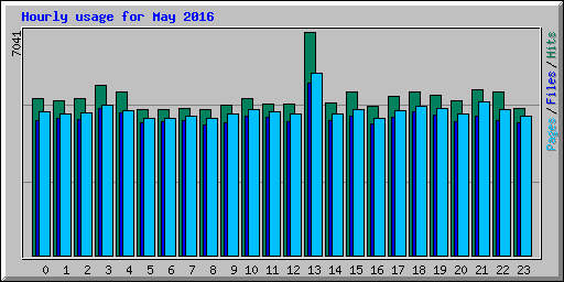 Hourly usage for May 2016