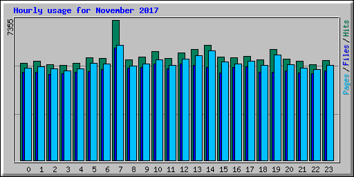 Hourly usage for November 2017