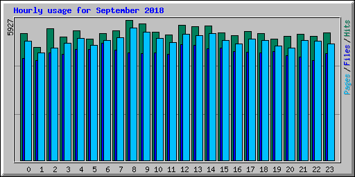 Hourly usage for September 2018