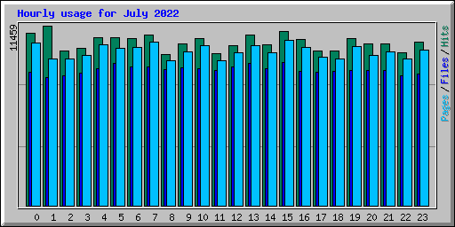 Hourly usage for July 2022