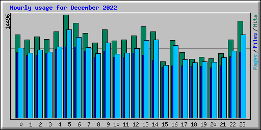 Hourly usage for December 2022