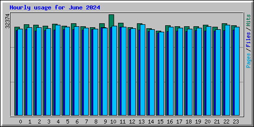 Hourly usage for June 2024