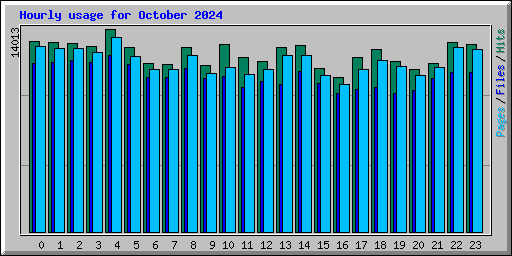 Hourly usage for October 2024